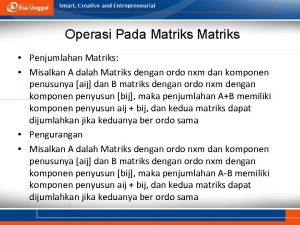 Operasi matriks penjumlahan