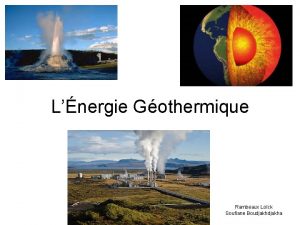 Lnergie Gothermique Rambeaux Lock Soufiane Boudjakha Do vient