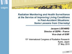 Radiation Monitoring and Health Surveillance at the Service