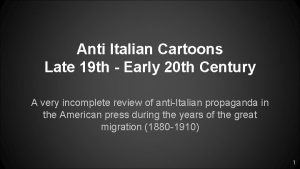 Anti Italian Cartoons Late 19 th Early 20