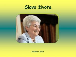 Slovo ivota oktber 2011 Po za mnou Mt