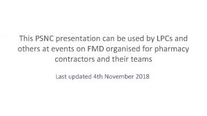 This PSNC presentation can be used by LPCs