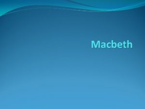 Macbeth themes