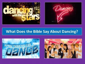What does bible say about dancing
