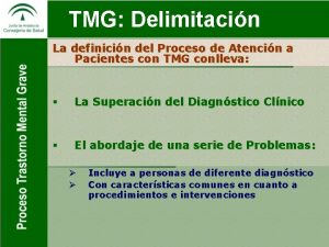 GESTION POR PROCESOS TMG Delimitacin Definicin La definicin