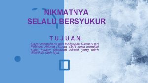 Apa tujuan bersyukur