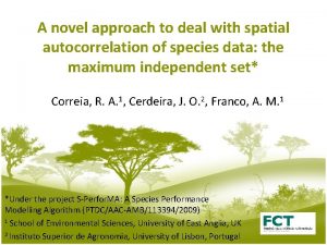 A novel approach to deal with spatial autocorrelation