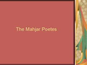The Mahjar Poetes Emigration 1900 1920 The Arts