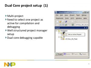 Dual Core project setup 1 Multiproject Need to