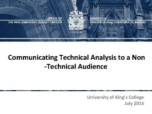 Communicating Technical Analysis to a Non Technical Audience