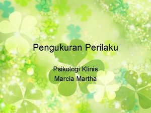 Pengukuran Perilaku Psikologi Klinis Marcia Martha Pengertian respon