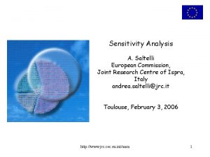 Sensitivity Analysis A Saltelli European Commission Joint Research