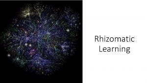 Rhizomatic learning definition