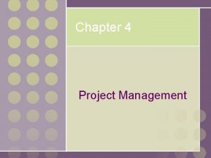 Project management chapter 4