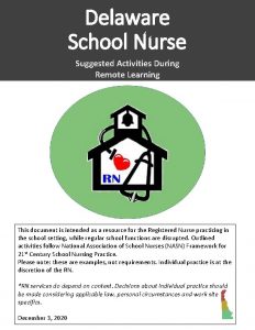 Delaware school nurse manual