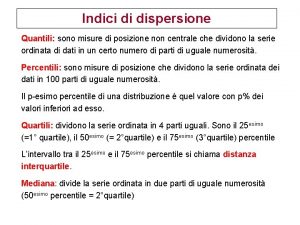 Misure di dispersione