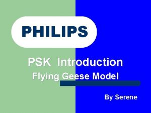 PHILIPS PSK Introduction Flying Geese Model By Serene