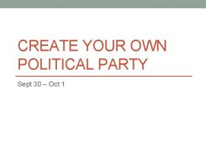 Create a political party project