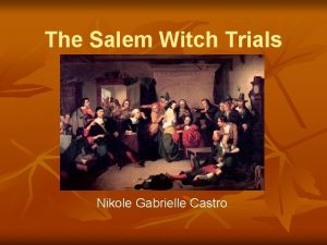 What options did an accused witch have in salem