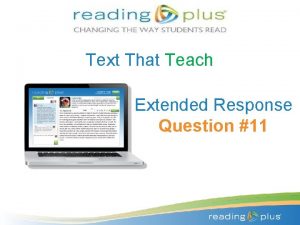 Text That Teach Extended Response Question 11 Establishing