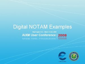 Notam example Notam example
