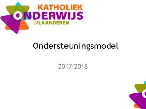 Ondersteuningsmodel 2017 2018 Situering RVB Kath Ond Vla