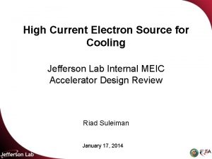 High Current Electron Source for Cooling Jefferson Lab