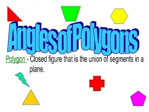 Polygons can be CONCAVE or CONVEX CONCAVE CONVEX
