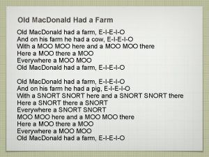 Old Mac Donald Had a Farm Old Mac