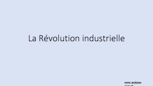 La Rvolution industrielle www ardoise La gare de