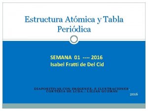 Estructura Atmica y Tabla Peridica SEMANA 01 2016