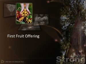 First Fruit Offering The hardest thing for man