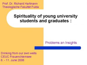 Prof Dr Richard Hartmann Theologische Fakultt Fulda Spirituality