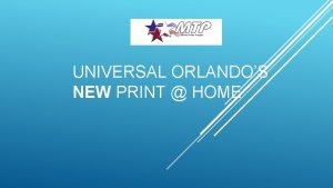 Universal studios tickets print at home