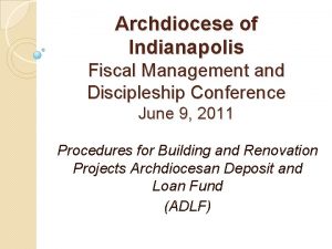 Archdiocese of Indianapolis Fiscal Management and Discipleship Conference