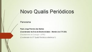 Novo Qualis Peridicos Panorama Paulo Jorge Parreira dos