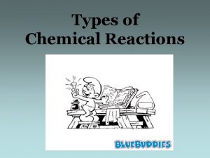 Types of Chemical Reactions Combination Reactions aka Synthesis