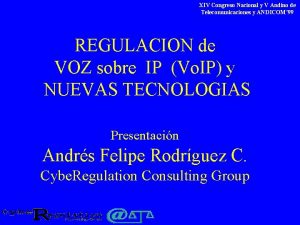 XIV Congreso Nacional y V Andino de Telecomunicaciones