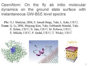 Open Atom On the fly ab initio molecular