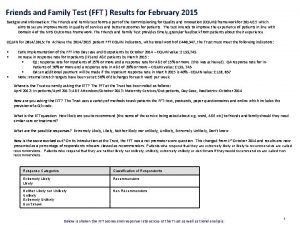 Friends and Family Test FFT Results for February