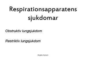 Restriktiv lungsjukdom