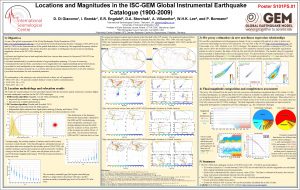 Locations and Magnitudes in the ISCGEM Global Instrumental