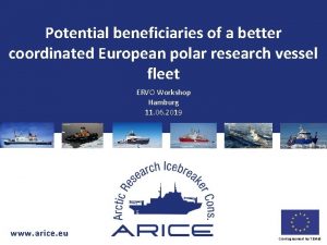 Potential beneficiaries of a better coordinated European polar