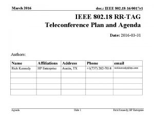 March 2016 doc IEEE 802 18 160017 r