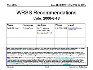 May 2006 doc IEEE 802 11 06 0762