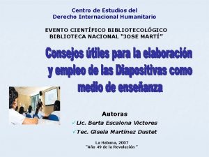 Centro de Estudios del Derecho Internacional Humanitario EVENTO