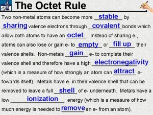 The Octet Rule stable by Two nonmetal atoms