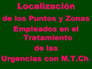 Localizacin de los Puntos y Zonas Empleados en