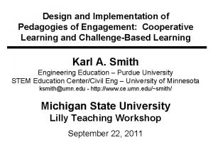 Design and Implementation of Pedagogies of Engagement Cooperative