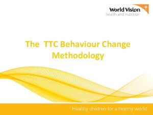 The TTC Behaviour Change Methodology Process of Behaviour